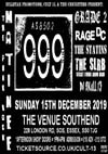 999 + Grade 2 + Rage DC + The Statins + The Secret Living Room Band - Live at The Venue, Westcliff-on-Sea, Essex - Sunday December 15th, 2019 