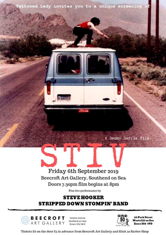 Film Screening of 'Stiv: No Compromise, No Regrets' + Steve Hooker Stripped Down Stompin' Band - Beecroft Art Gallery, Southend-on-Sea - Friday 6th September 2019