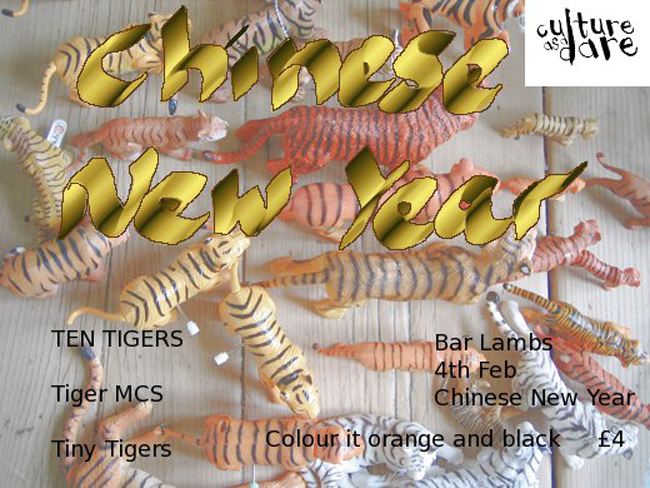 Ten Tigers + Tiger MCs + ArtGruppe - Live at Bar Lambs, Westcliff, 04.02.11 - Poster