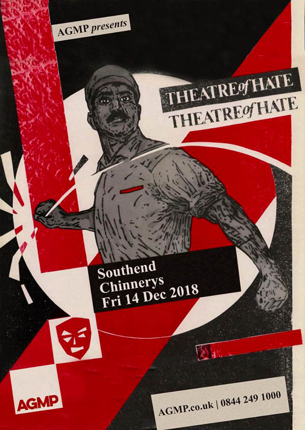 Theatre of Hate - Live at Chinnerys, Southend-on-Sea, Essex, Friday December 14th, 2018 - Poster