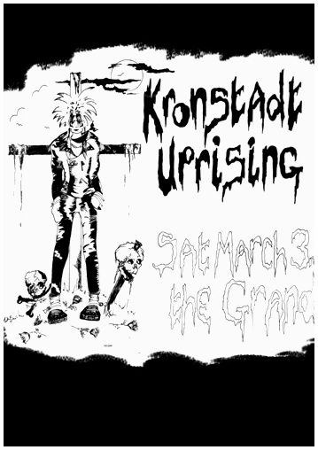 Southend Punk Rock History - Artwork - Kronstadt Uprising - Live at The Grand Hotel - 03.03.84 - Poster