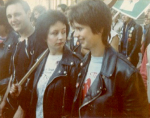 Anti-Nazi League March 1978: L-R Phil Stagg, Jo Gahan & Sue Paget