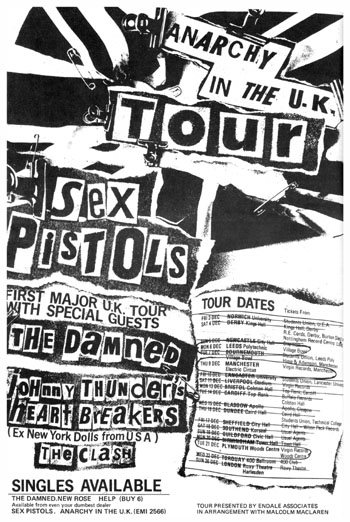 Southend Punk Rock History Anarchy In The Uk Tour 1976 The Sex Pistols The Clash The