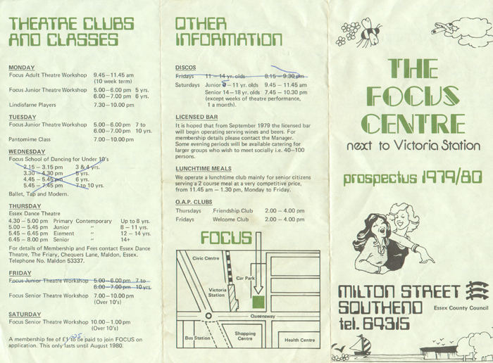 Focus Youth Centre - Prospectus 1979 / 1980 - Side A