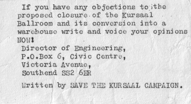 Save The Kursaal Campaign