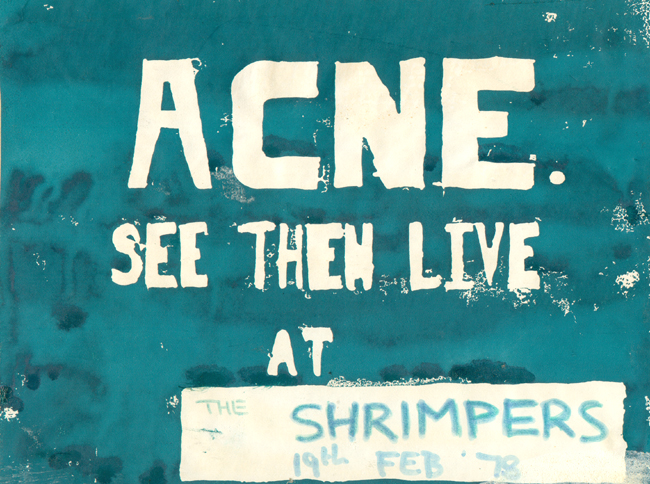 Acne - Live at Shrimpers 19.02.78 - Poster 