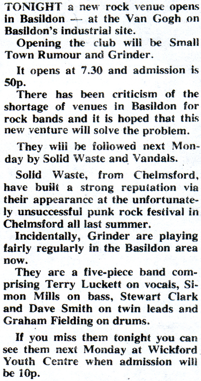 Evening Echo news clipping 1978