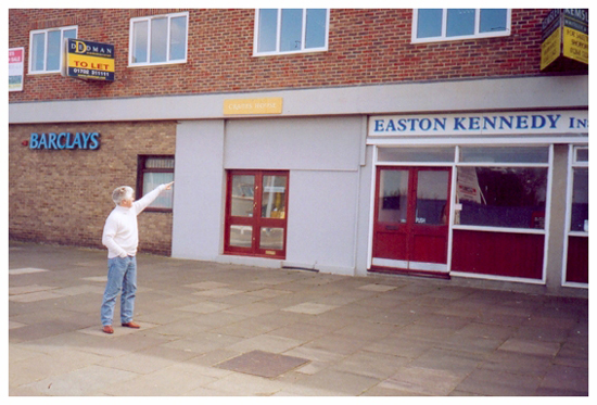 Dave Tulloch outside The Van Gogh (now offices)
