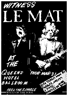 Le Mat - Live at The Queens Hotel - 31.03.83