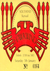 Hawkwind - Live at The Kursaal Ballroom - 05.01.74 - Ticket