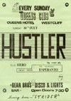 Hustler + Hero - Live at The Queens Hotel - 14.07.74 - Flyer