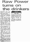 'Raw Power' Feature #1 - Evening Echo, Monday June 23rd 1975