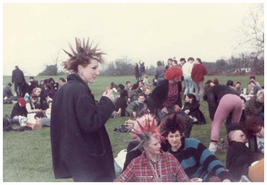 Janet, Kerry and Johnny at The Anarchist Picnic, London - May 5th 1985