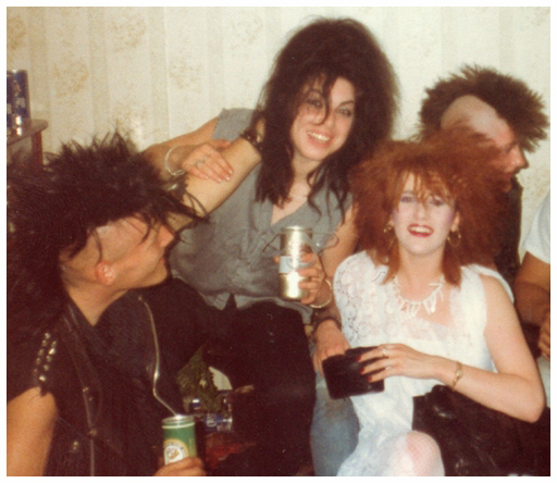 Michele, Donald, Pat and friend at party - 1983