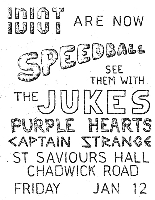 Captain Strange - Live at St Saviours Hall - 12.01.79 - Poster (Possibly only Speedball actually performed)