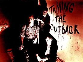 Band promo shot taken by photographer Jane Hill – Jason Sherwin (sitting), Daryl Amos (standing) and Tony Sampson (on the floor)