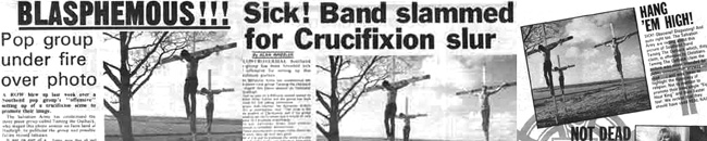 How the crucifixion protest was covered in the Echo and Melody Maker