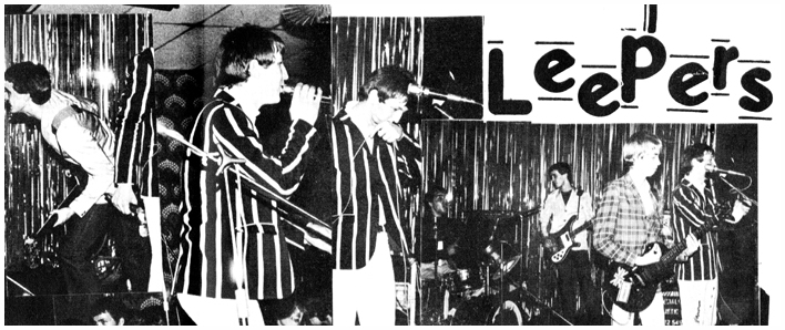 The Leepers live at Lindisfarne - Photo montage courtesy of Strange Stories Fanzine