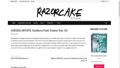 Razorcake - Review of Southend Punk Volume One by Sean Koepenick
