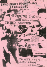 The Burning Idols live at Zhivagos - 23.08.82