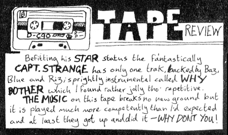 Strange Stories Tape Review of 'Why Bother' by Captain Strange