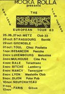 Click Here to see - The Shakers - European Tour Flyer - 1983